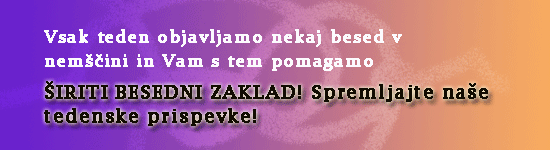 besede tedna v nemščini besede tedna v nemščini